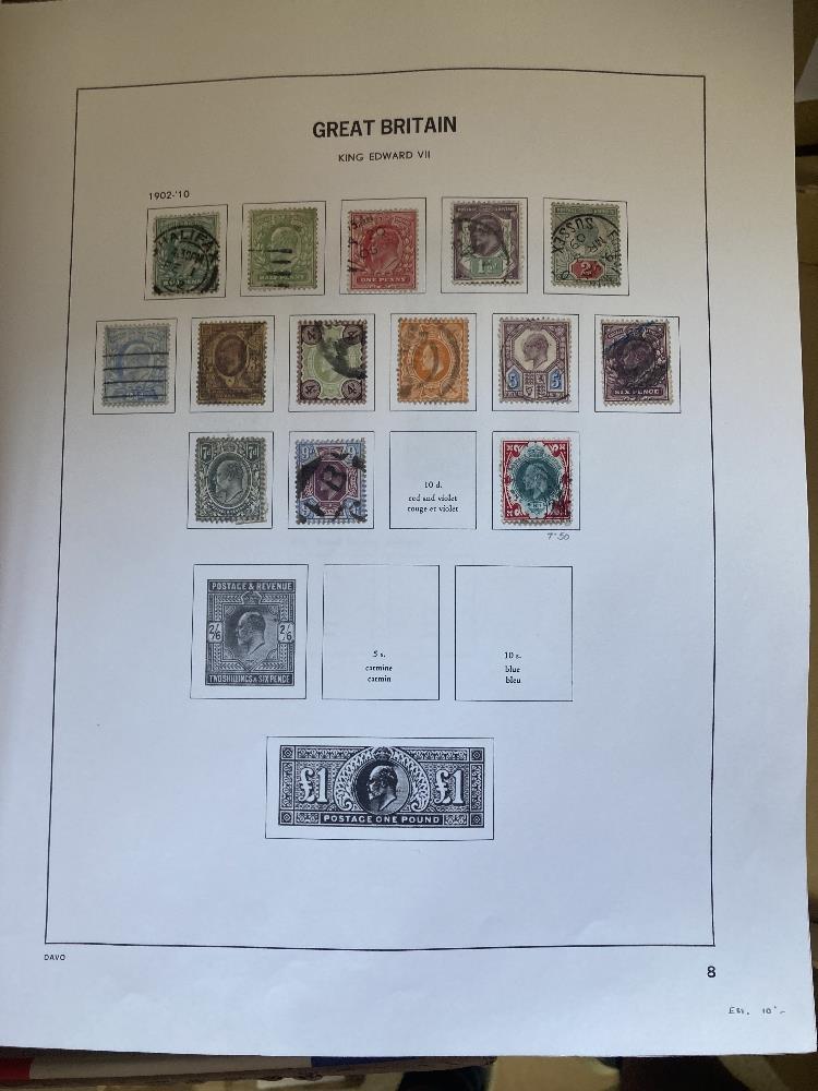 STAMPS GREAT BRITAIN A Davo printed album with mint & used issues from QV 1d red's through to 1999 - Image 5 of 6