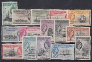 STAMPS Falklands Dependencies 1954/62 mounted mint set to £1 Cat £200