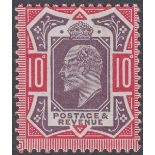 STAMPS GREAT BRITAIN 1911 10d Dull Reddish Purple and Carmine, unmounted mint, slightly off centre,