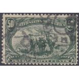 STAMPS USA 1898 50c Green Exposition,