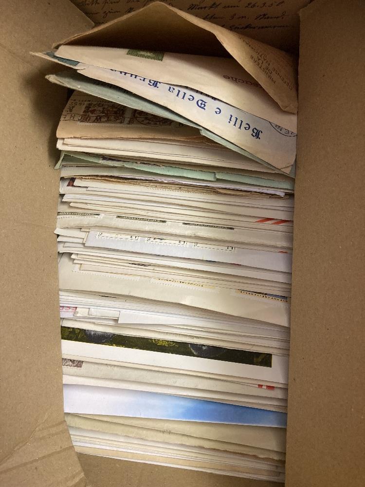 POSTAL HISTORY Many 100's of European covers and cards in two smaller boxes,