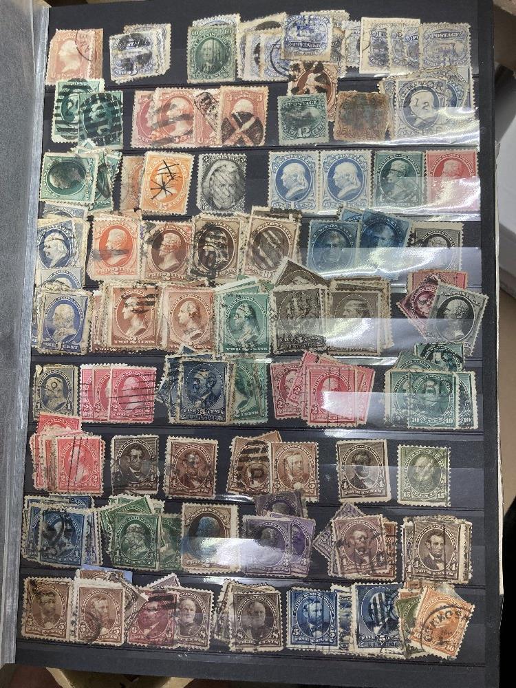 STAMPS USA Box with six well filled large stockbooks, - Image 3 of 7
