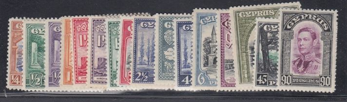 STAMPS CYPRUS 1938 mounted mint part set to 90pi SG 151-162 ( no £1)