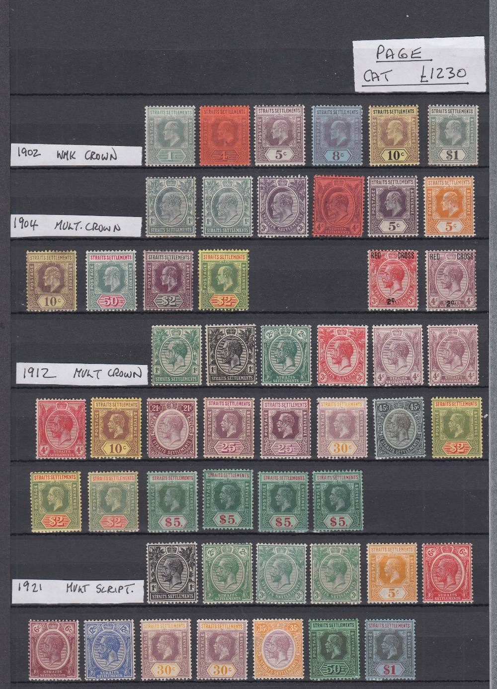 STAMPS BRITISH COMMONWEALTH mint and used in burgandy stockbook, Malaya, India all pre QEII. - Image 2 of 6