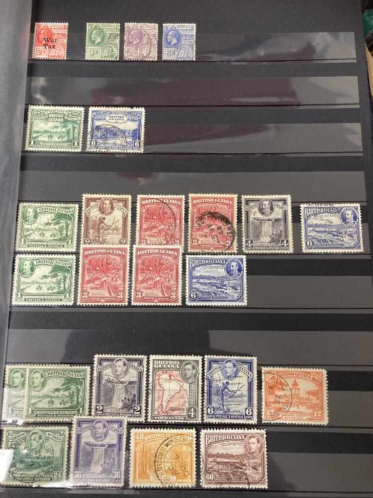 STAMPS BRITISH COMMONWEALTH, box with five albums or stockbooks. - Image 5 of 5