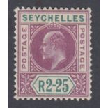 STAMPS SEYCHELLES 1906 Edward VII 2r.25 purple & green, wmk multi Crown CA, lightly M/M, SG 70.