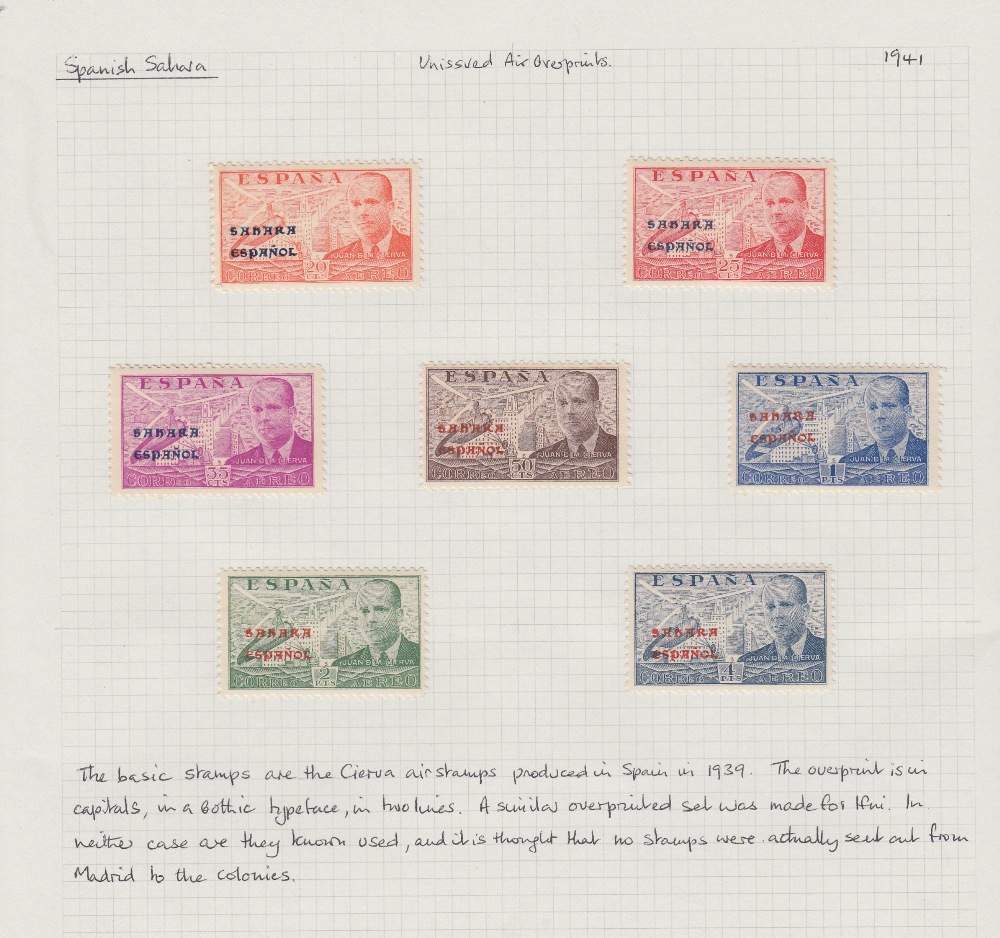STAMPS SPAIN Album of stamps and covers Spanish Sahara, neatly written up pages, - Image 3 of 5