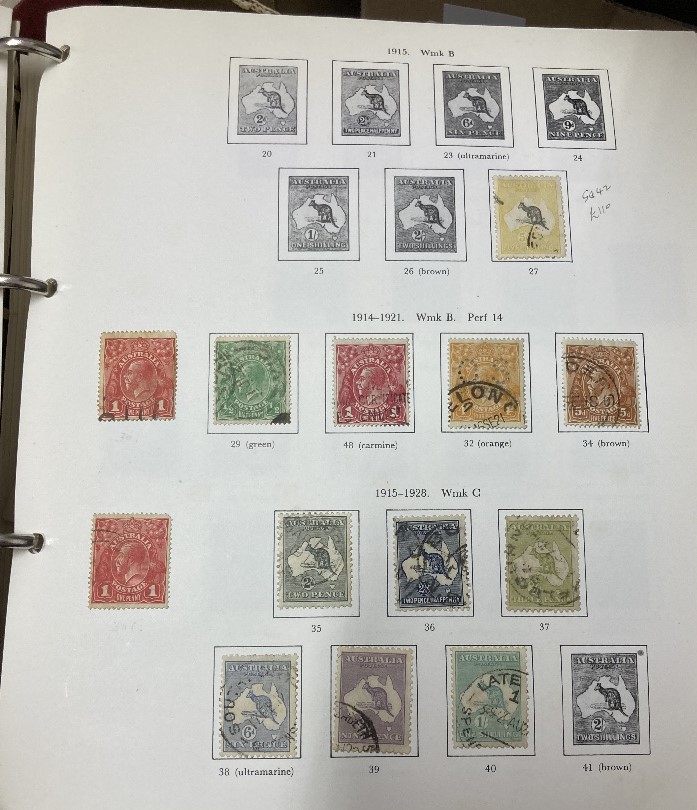 STAMPS AUSTRALIA Box with four printed albums & a stockbook. - Image 9 of 9