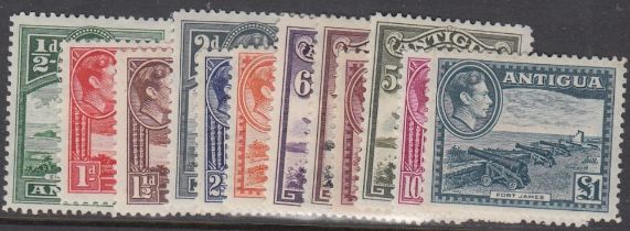 STAMPS ANTIGUA 1937 mounted mint set to £1 SG 98-109 Cat £130