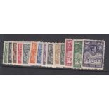 STAMPS TURKS AND CAICOS 1938 mounted mint set (some toning) SG 194-205
