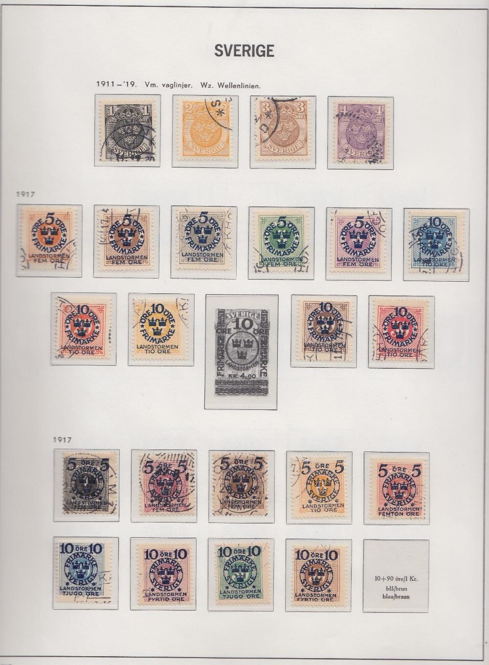 STAMPS SWEDEN 1855 to 1969 mostly used collection in a Davo printed album. - Image 2 of 2
