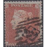 STAMPS GREAT BRITAIN 1856 1d red C7 plate 23,
