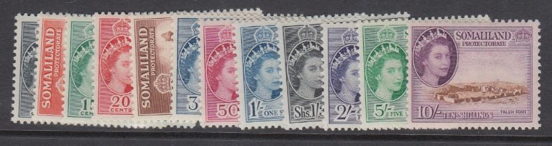 STAMPS SOMALILAND 1953 lightly mounted mint set to 10/- SG 137-148 Cat £120