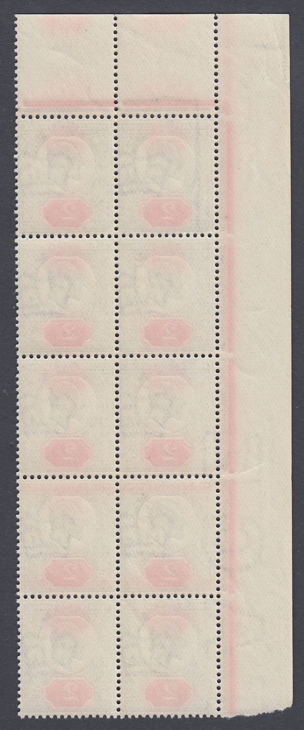 STAMPS GREAT BRITAIN 1911 Somerset House 2d grey-green and bright carmine, - Image 2 of 2