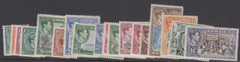 STAMPS JAMAICA 1938 lightly mounted mint set to £1 SG 121-133a set of 18