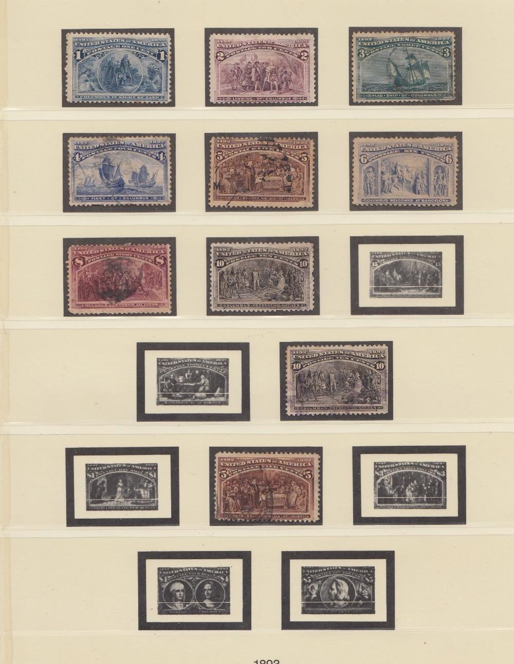 STAMPS USA Lindner hinge-less printed album with issues from 1847 to 1936, mostly used issues, - Image 5 of 8