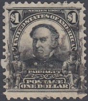 STAMPS USA 1902 $1 Farragut used SG 317 cat £100