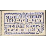 STAMPS GREAT BRITAIN 1935 Jubilee complete booklet edition 304, slight adhesion offsets to panes.