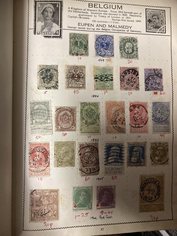 STAMPS WORLD, box with 13 albums, most 'old time' collections of world mixture. - Image 3 of 7