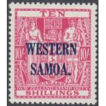 STAMPS SAMOA 1935 Postal Fiscal, 10/- carmine-lake, fine U/M, SG 191.