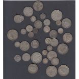 COINS Small batch of early silver coins QV-GV approx 225g