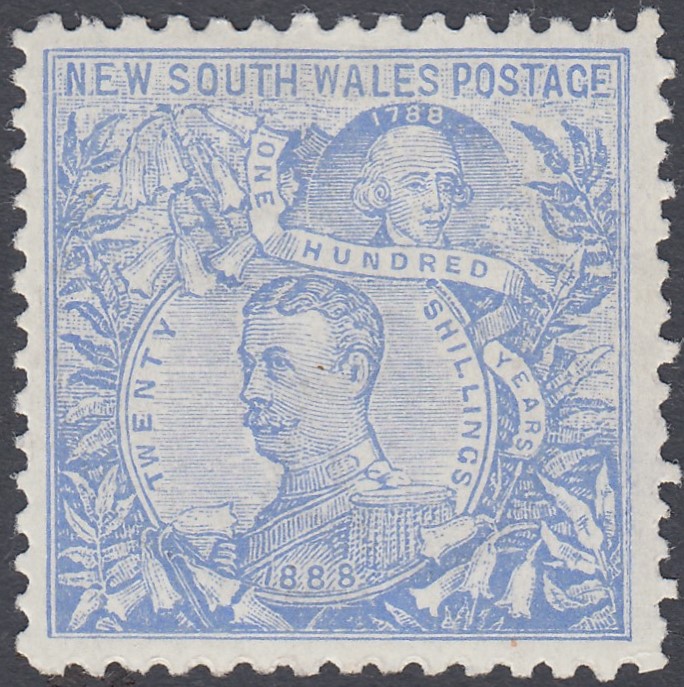 STAMPS NEW SOUTH WALES 1905 20/- Cobalt Blue perf 11,