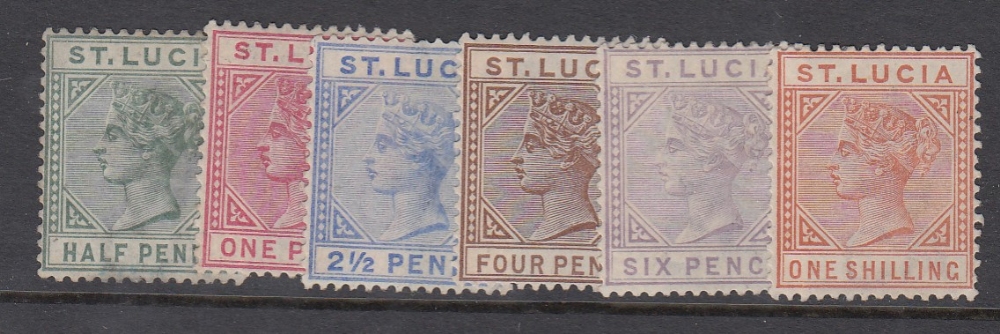 STAMPS ST LUCIA 1883 1/2d to 1/- mounted mint set SG 31-36 Cat £800