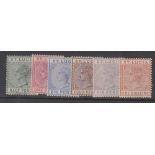 STAMPS ST LUCIA 1883 1/2d to 1/- mounted mint set SG 31-36 Cat £800