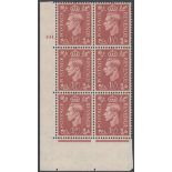 STAMPS GREAT BRITAIN 1942 1 1/2d Pale Red Brown,