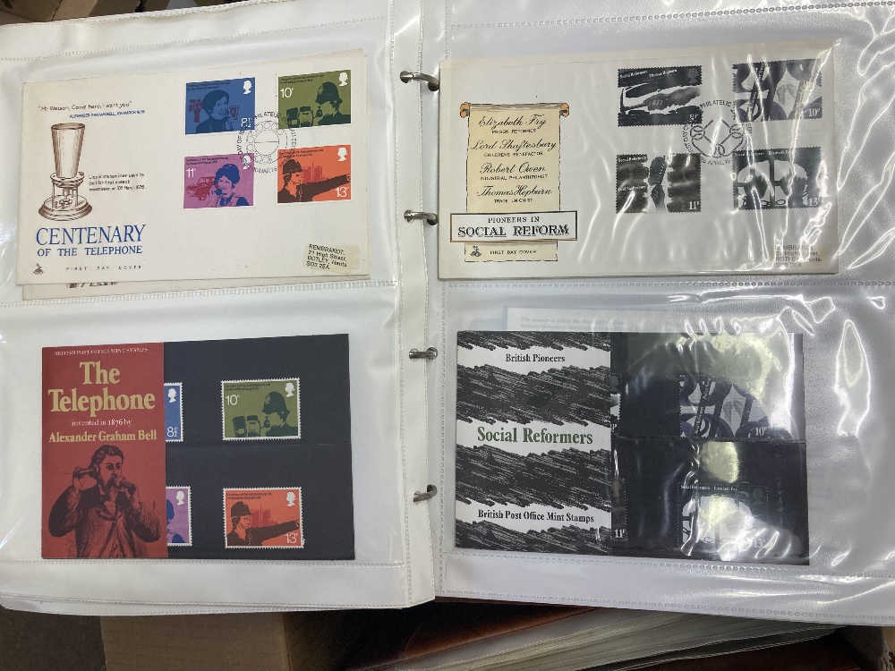 STAMPS CHARITY Three boxes of First Day Covers and Presentation packs in albums, - Image 4 of 14
