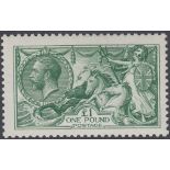 STAMPS GREAT BRITAIN 1913 £1 Green, superb well centred unmounted mint example,