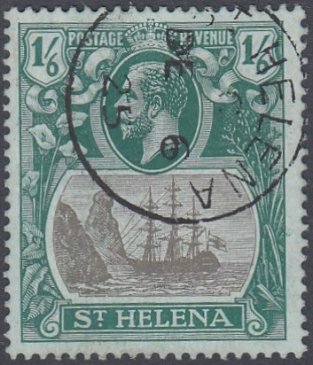 STAMPS ST HELENA 1922 GV 1/6d grey & green/blue-green, fine used, SG 93.