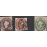 STAMPS GREAT BRITAIN 1847 6d embossed, close margins, small nick to left side,