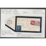 POSTAL HISTORY GREAT BRITAIN 1858 mourning envelope sent from Port Glasgow to Bombay.