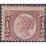 STAMPS GREAT BRITAIN 1870 1/2d Red plate 11,