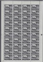 STAMPS GREAT BRITAIN 1967 Castles NO WMK, complete sheets (folded) with cylinder no 10, 5A, 2A,