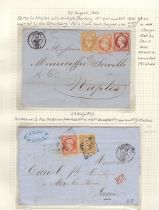 STAMPS FRANCE 1849 to 1870 collection of mint, used & covers.