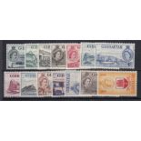 STAMPS GIBRALTAR 1953 QEII complete set of 14 values to £1, superb U/M, SG 145-58.