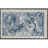 STAMPS GREAT BRITAIN 1918 10/- Dull Grey Blue lightly mounted mint (Bradbury) SG 417