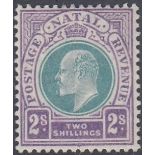 STAMPS NATAL, 1902 EDVII 2/- green & bright violet, wmk Crown CA, M/M, SG 137.