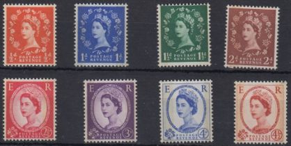 STAMPS GREAT BRITAIN 1959 Phos Graphite unmounted mint set of eight SG 599-609 Cat £100