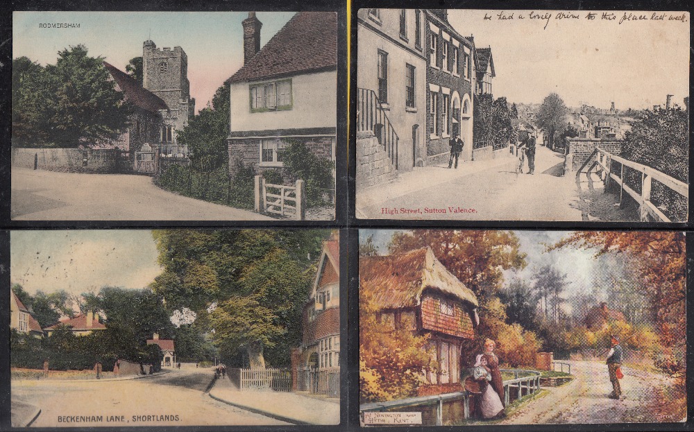 POSTCARDS Kent, range of street scenes and views in an album with Aylesford, Groombridge, - Image 2 of 2