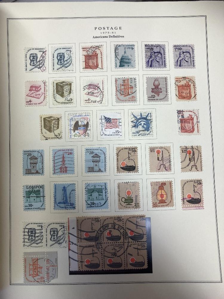 STAMPS USA Box with seven albums or stockbooks, mostly used with some useful stamps spotted. - Image 5 of 8