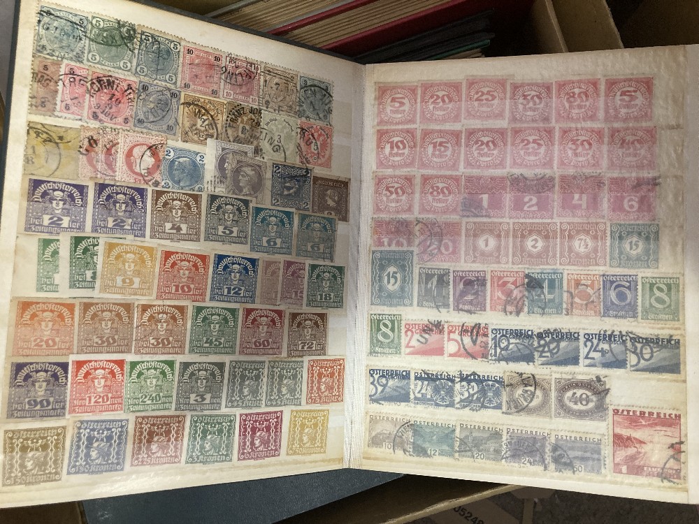 STAMPS Mixed box of All World in various stockbooks plus a small box with FDCs. - Image 6 of 6