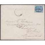 POSTAL HISTORY SEYCHELLES 1879-80 8c blu