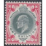 STAMPS GREAT BRITAIN 1902 1/- Dull Green