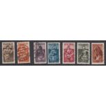 STAMPS SAAR 1934 Christmas set of seven fine used