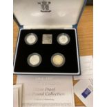 COINS : 1997 £1 Coin set of four Silver