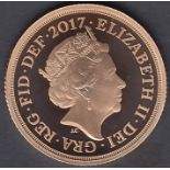 COINS : 2017 Proof Gold Sovereign in display box c