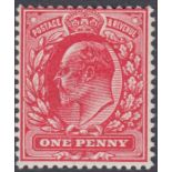 STAMPS GREAT BRITAIN 1911 UNLISTED 1d Intense Rose